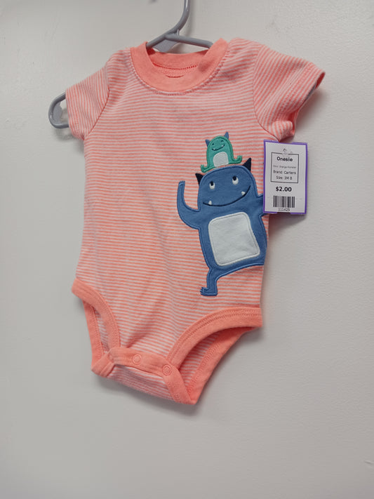 Orange Monster Carters Onesie, 3M B