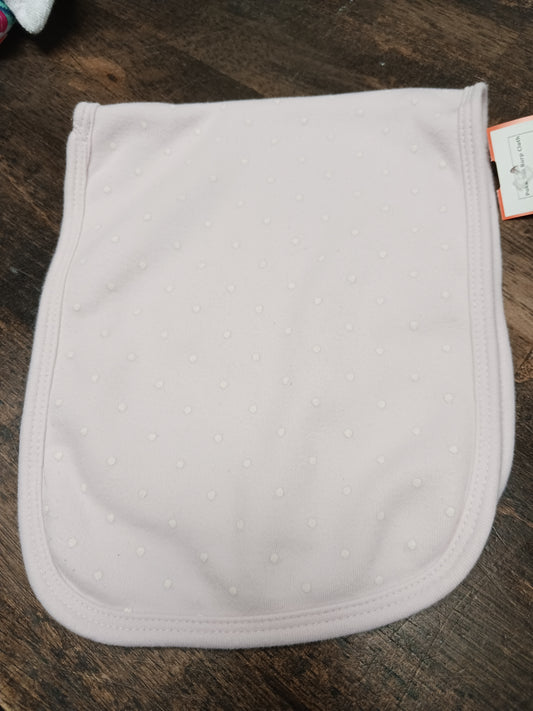pink Gerber Poka Dot Burp Cloth
