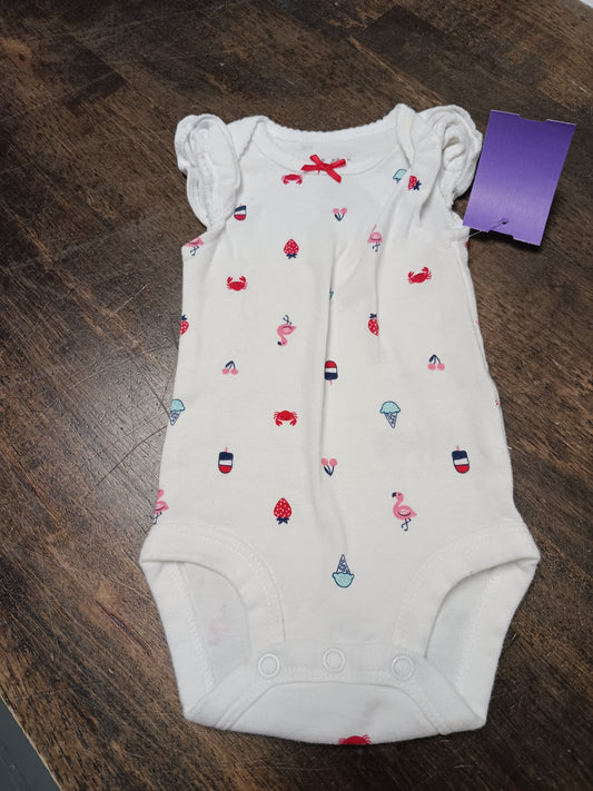 white Child of Mine Ice Cream Onesie, NB G