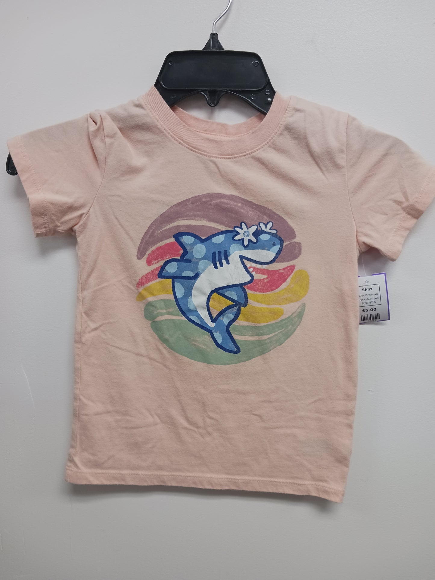 Pink Shark Cat & Jack Shirt, 5T G