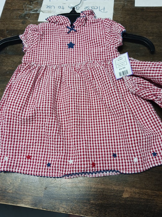 Red/White Plaid Talbots Kids Dress, 6M G