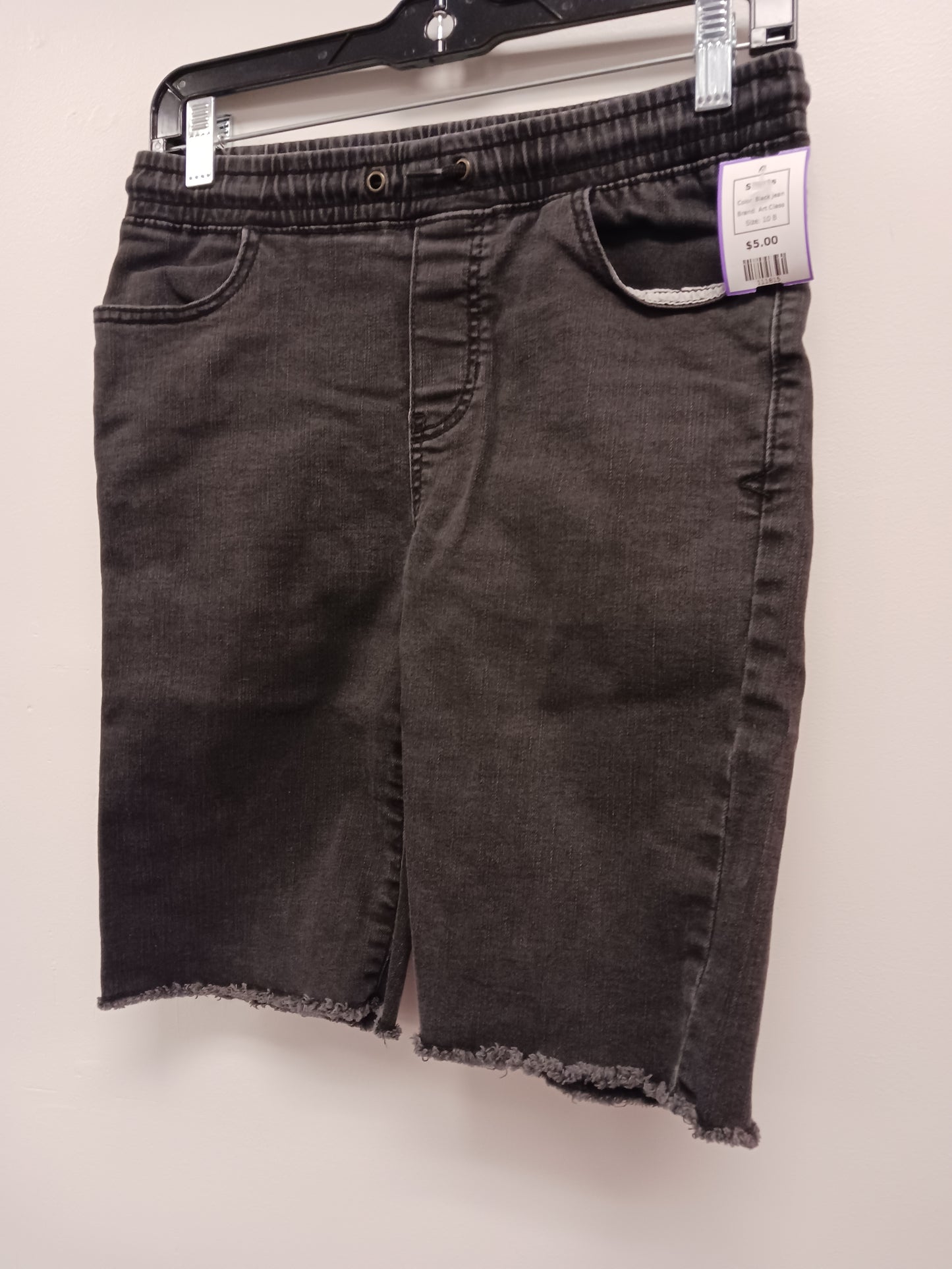Black Jean Art Class Shorts, 10 B