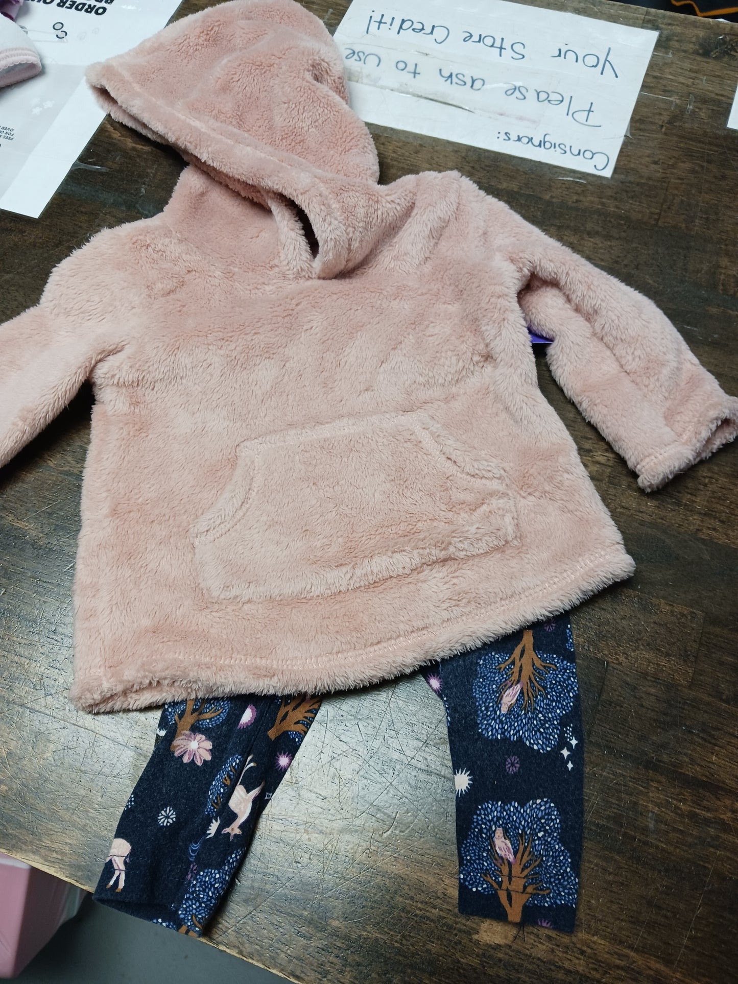 Pink/Navy Deer/Unicorn Carters Outfit, 6M G