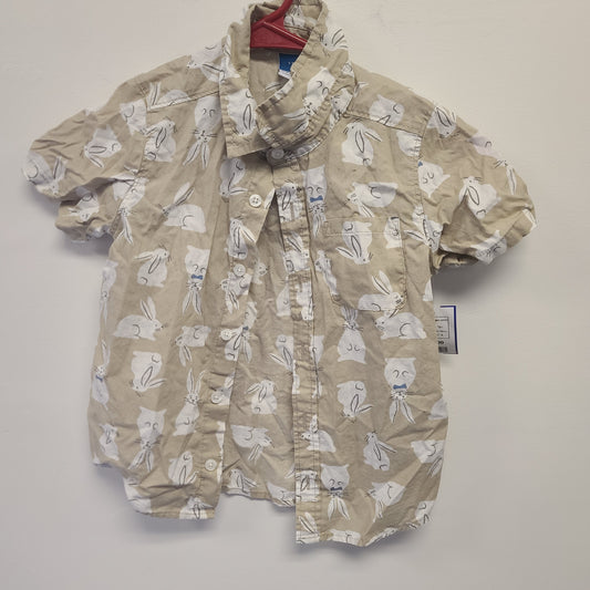 Tan Old Navy Bunny dress shirt, 5T B