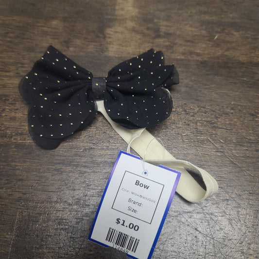 Yellow/Black/Gold  Bow