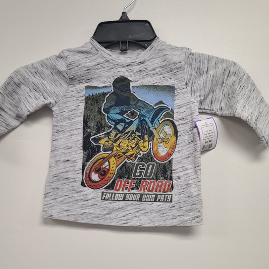 grey Garanimals Long Sleeve Motorcycle shirt, 12M B
