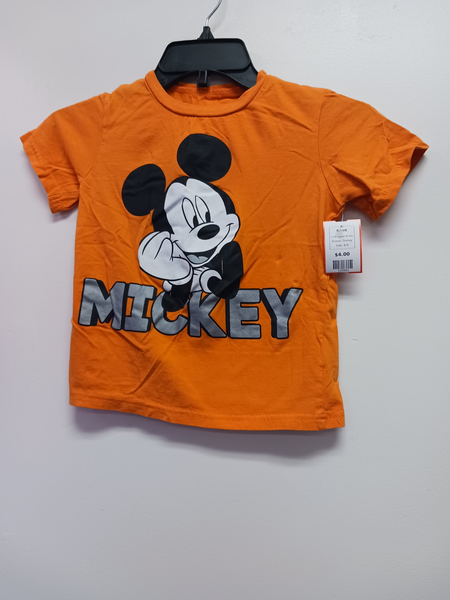 Orange Mickey Disney Shirt, 6 B