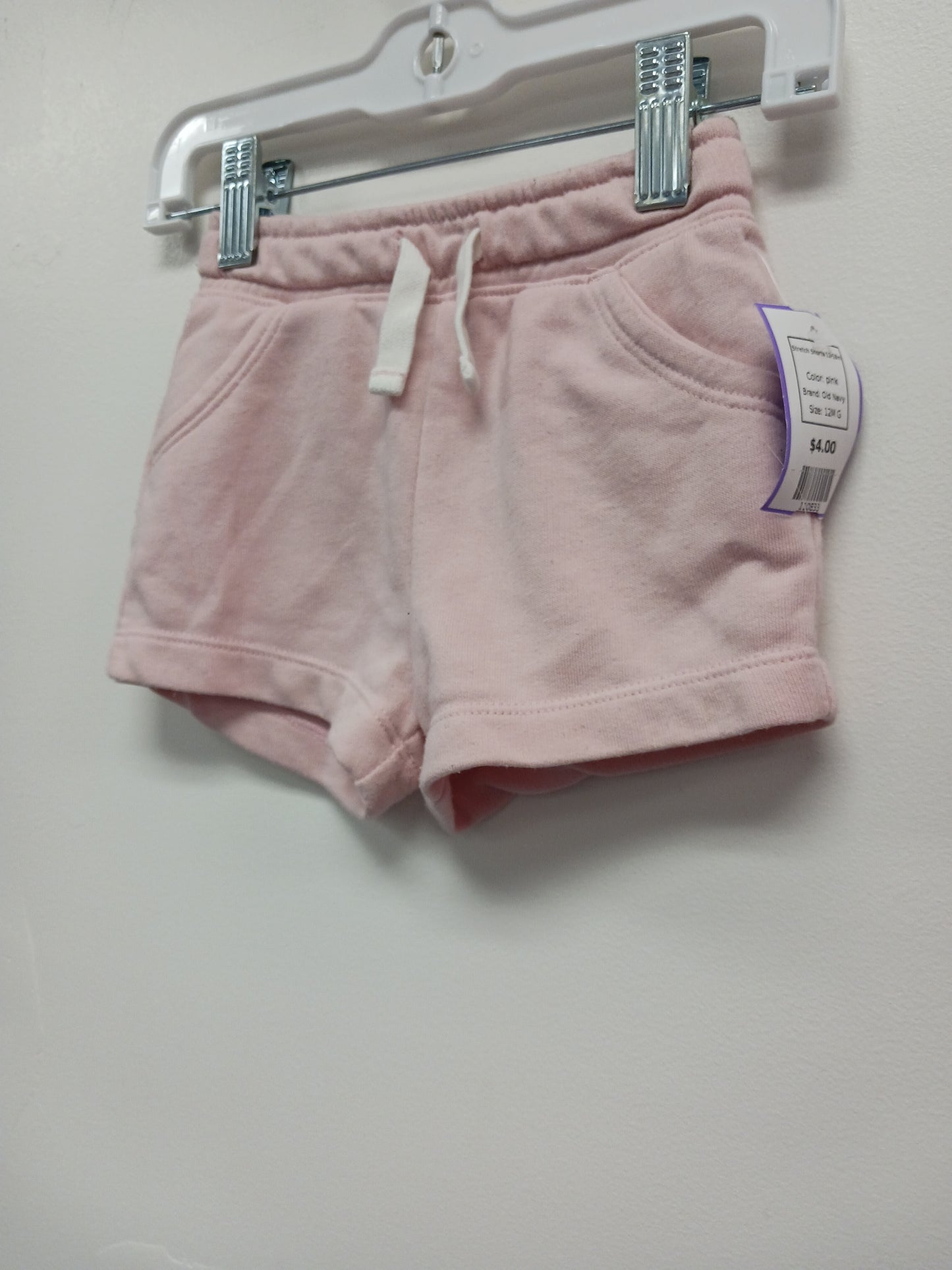 pink Old Navy Stretch Shorts 12-18m, 12M G