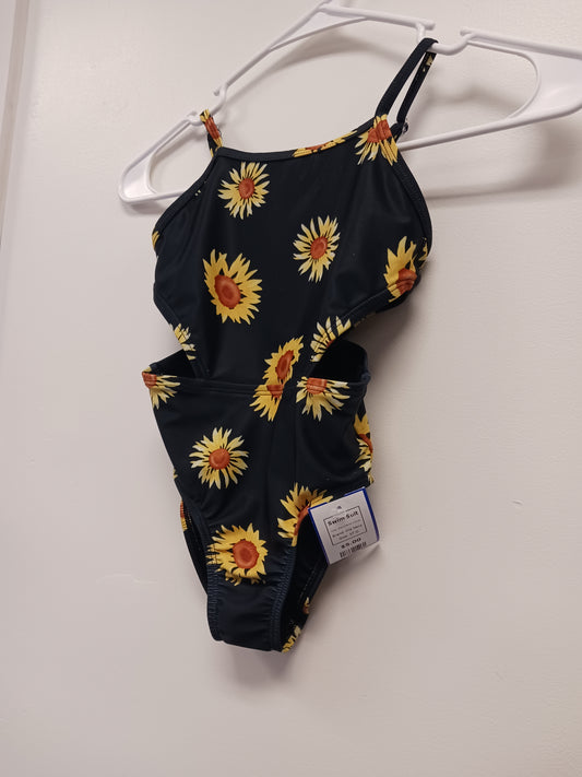 Black/Yellow Flower Old Navy Swim Suit, 5T G