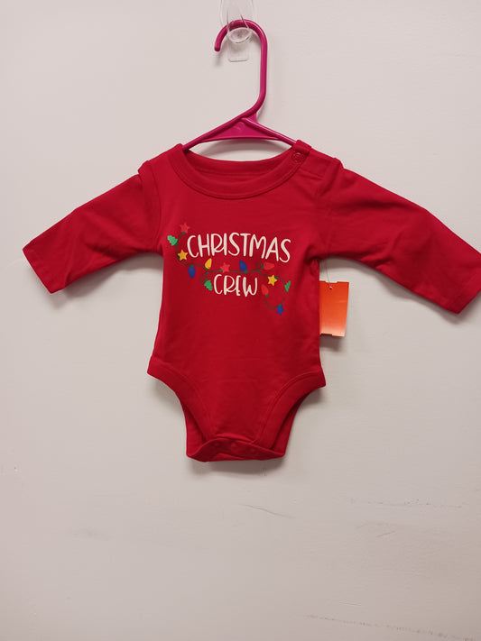 Red Holiday Time Christmas Onesie, 0/3m