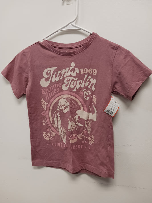 Pink Janis Joplin Wonder Nation Shirt, 6 G