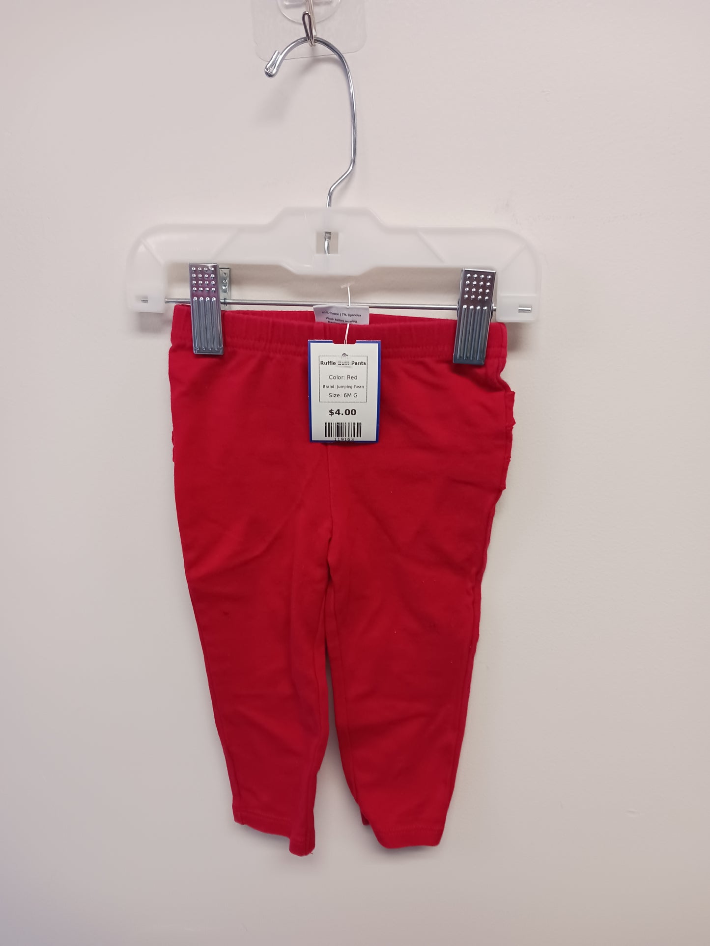 Red Jumping Bean Ruffle Butt Pants, 6M G