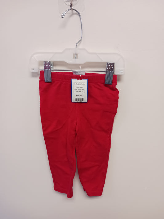 Red Jumping Bean Ruffle Butt Pants, 6M G