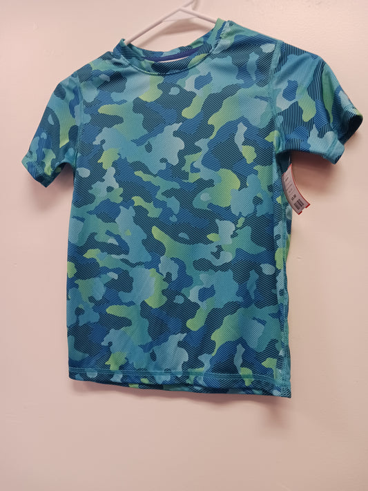 Blue/Green Camo All In Motion Shirt, 8 B
