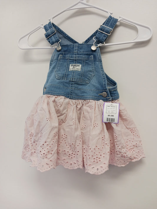 Denim/Pink OshKosh Bib Dress, 18M G