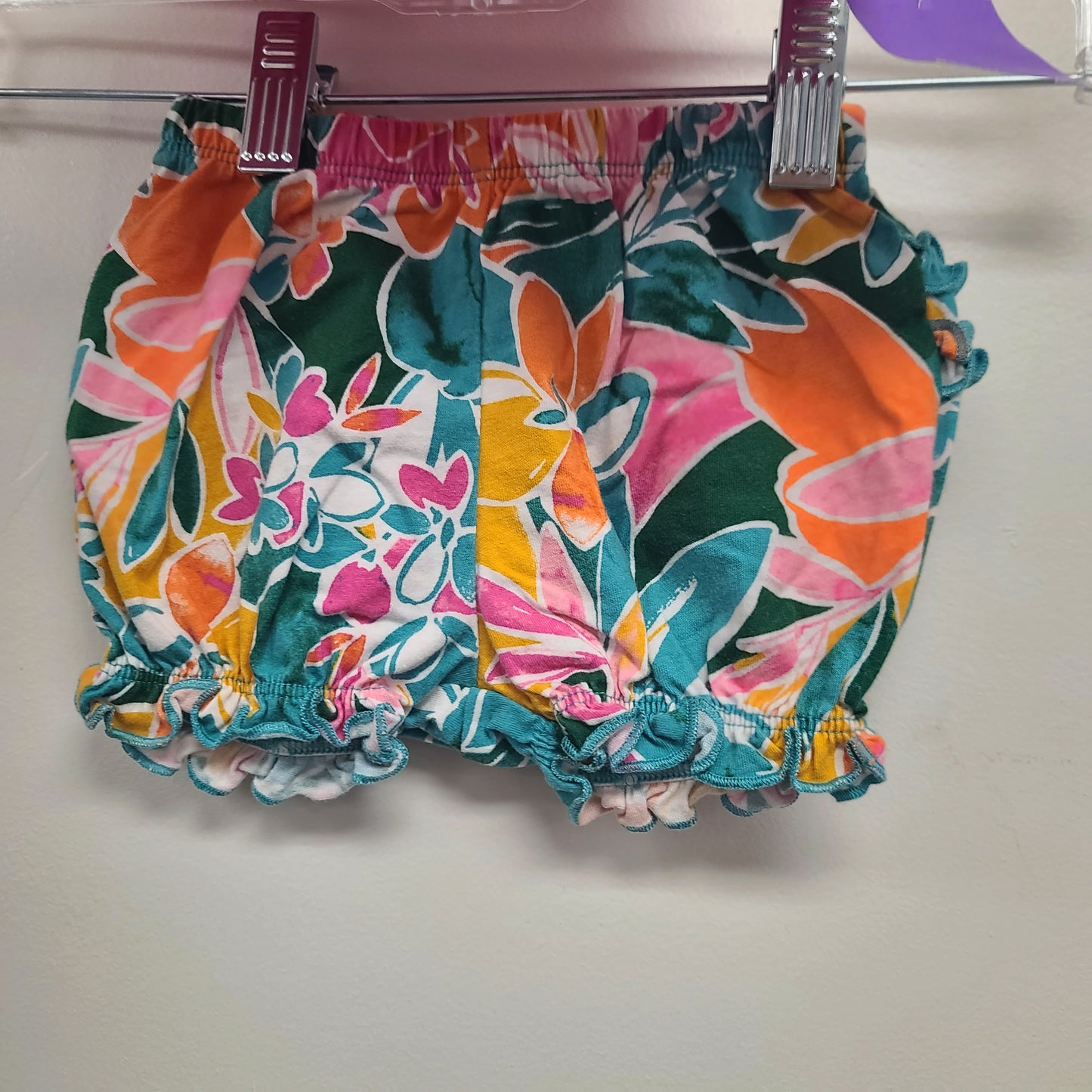 Pink/Colorful Flower Carters Outfit, 12M G