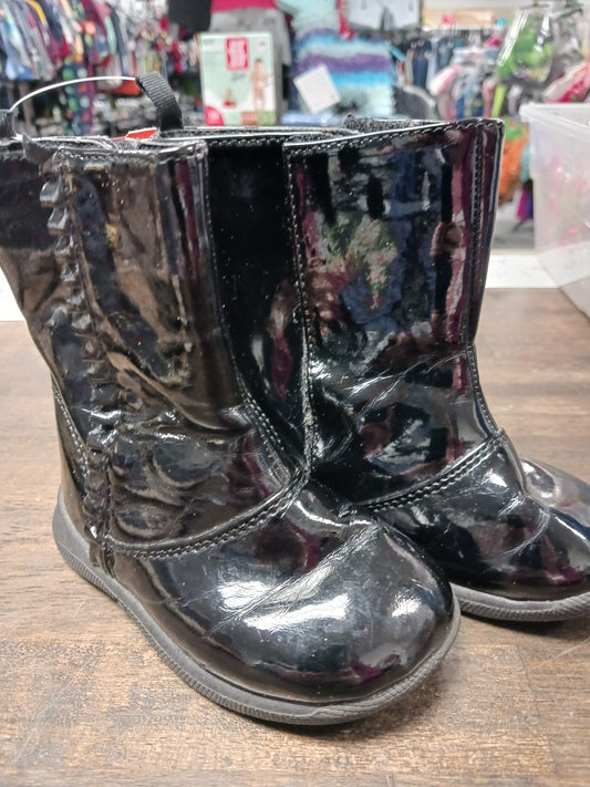 Black Faded Glory Fashion Boots, 5 G