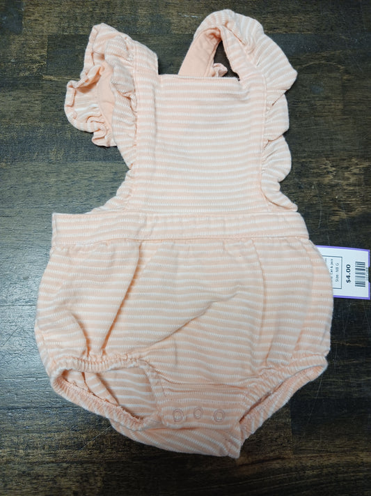 Pink/White Striped Cat & Jack Bib Shorts, NB G
