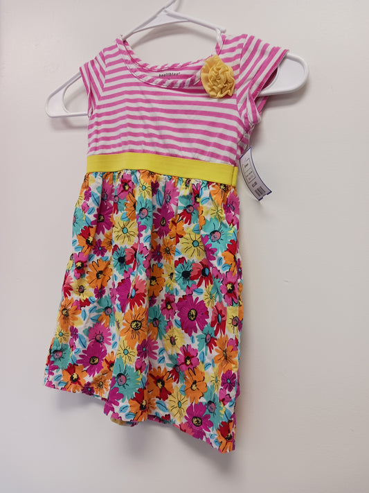Pink/White/Colorful Flower Healthtex Dress, 3T G