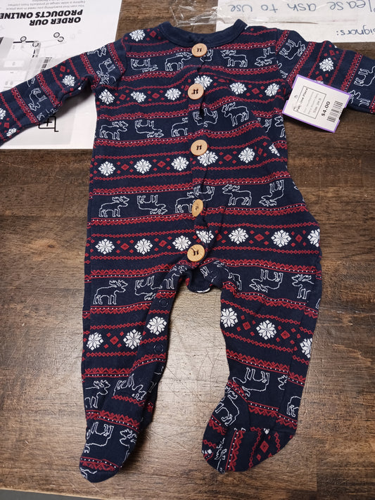 Navy/Red/White Bloomin Baby Pant One Piece, 3M B