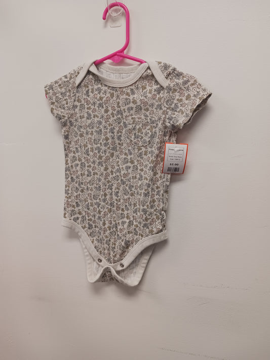 white/yellow/green Easy Peasy Flower Onesie, 18M G
