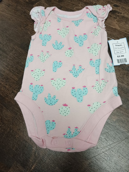 Pink Cactus Childrens Place Onesie, NB G