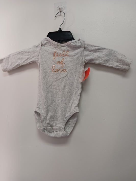 Grey just one you Long Sleeve Full Of Love Onesie, 9M G