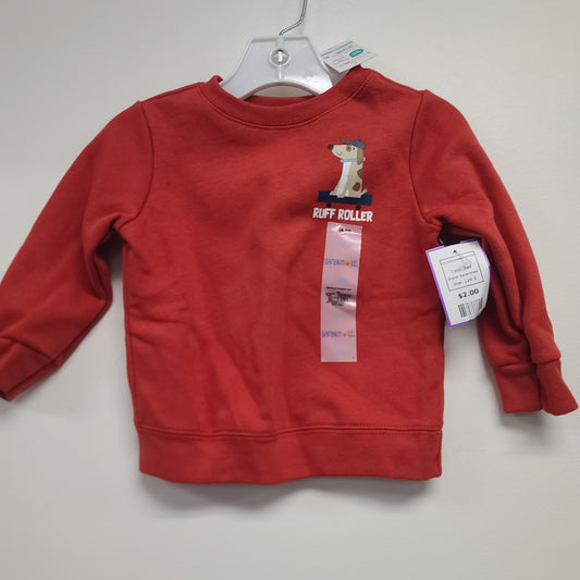 Red Garanimals Long Sleeve Sweatshirt Ruff Roller, 12M B