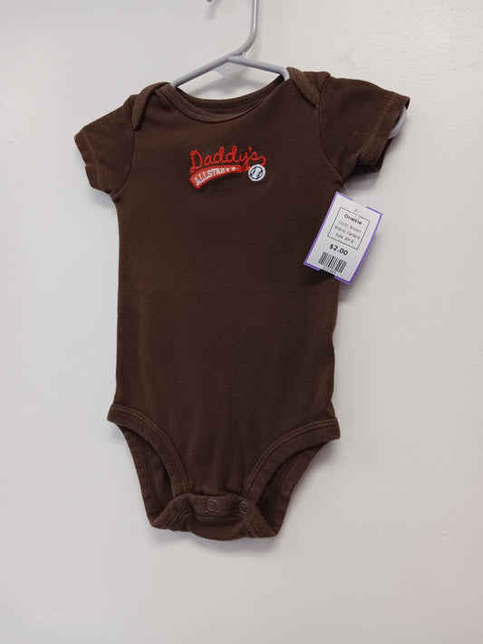Brown Carters Onesie, 6M B