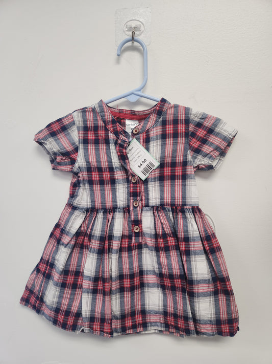 Red/Navy/White Carters Dress, 9M G