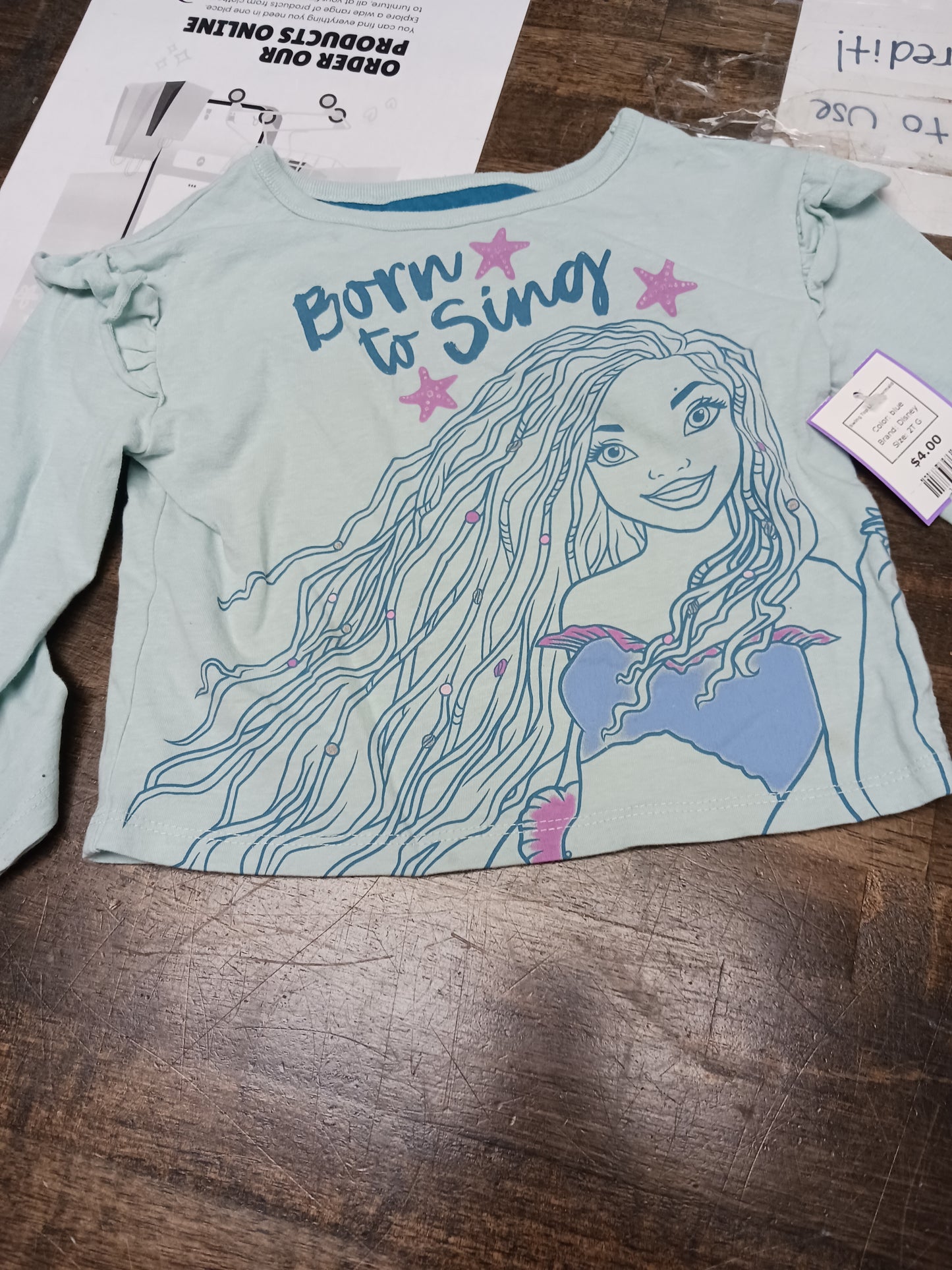 blue Disney Swing Top Little Mermaid, 2T G