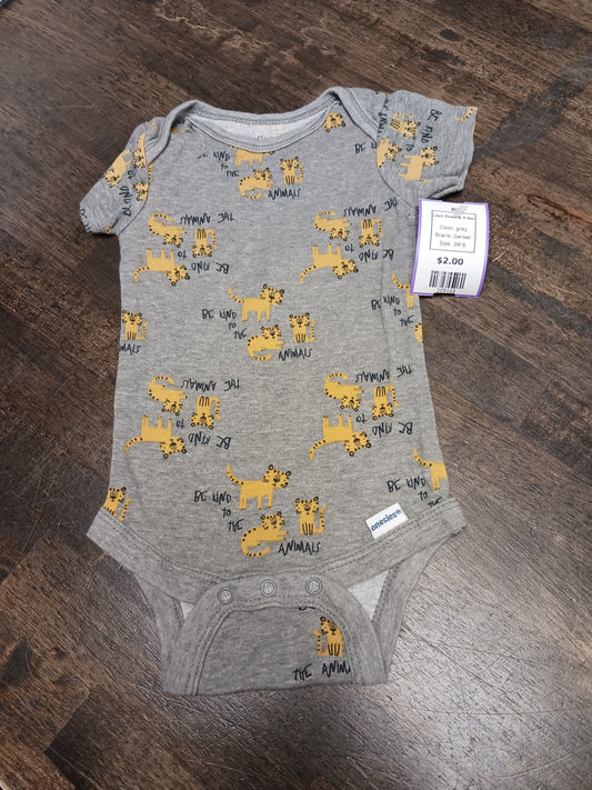grey Gerber Lion Onesie 3-6m, 3M B