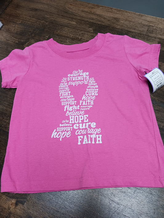 pink Crown & Ivy Breast Cancer Tshirt, 3T G