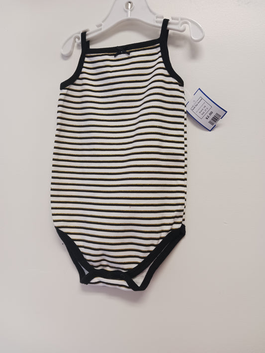 Black/White Striped HB Tank Top Onesie, 2T G
