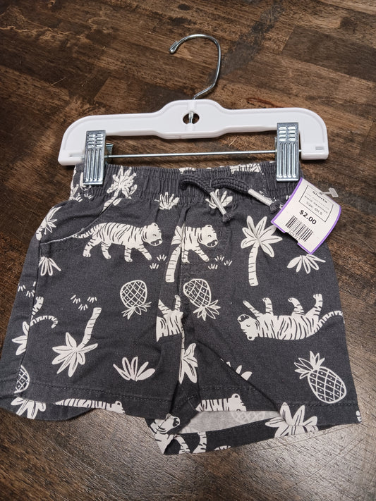 Grey/White Animal Garanimals Shorts, 6M B