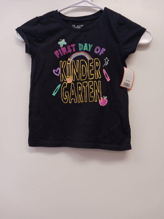 Black Childrens Place First Day of Kindergarten Shirt 5/6, 5T G