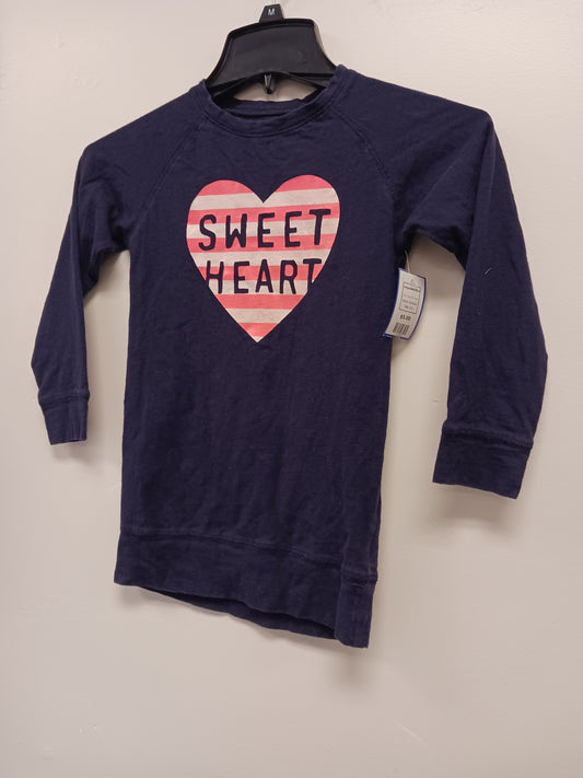 Navy/Pink Heart OshKosh Longsleeve Shirt, 6 G