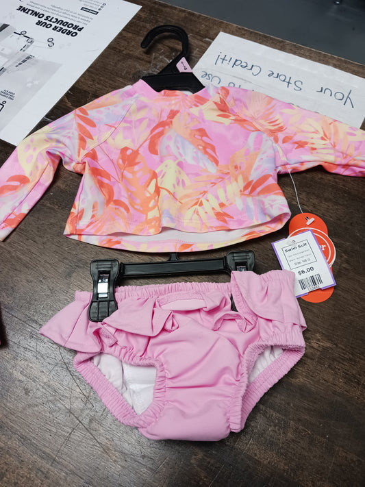 Pink/Orange/Yellow Wonder Nation Swim Suit, NB G