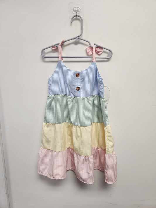 Blue/Green/Yellow/Pink Shein Dress, 4T G