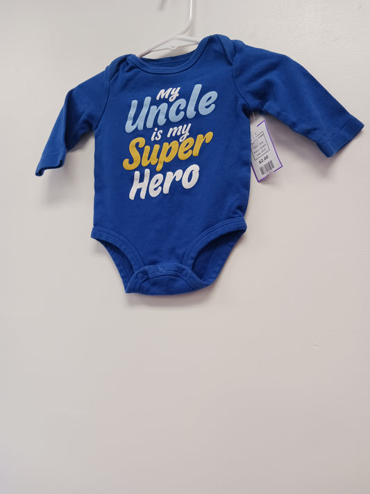 Blue Carters Longsleeve Onesie, 3M B