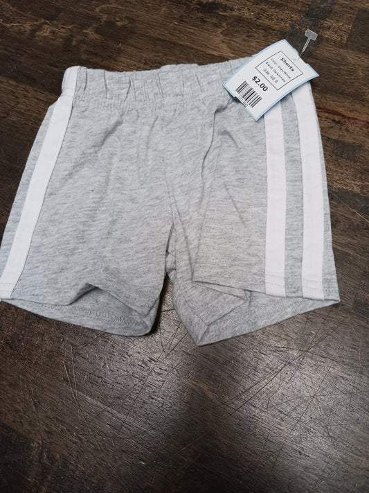 Grey/White Garanimals Shorts, NB B