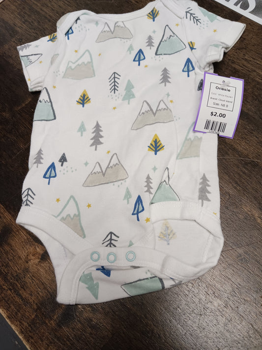 White Moutain Cloud island Onesie, NB B