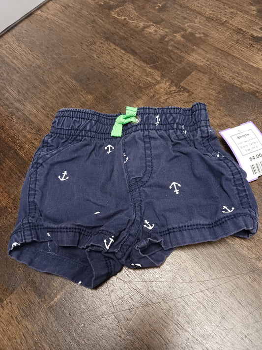 Navy Anchor Carters Shorts, 3M B
