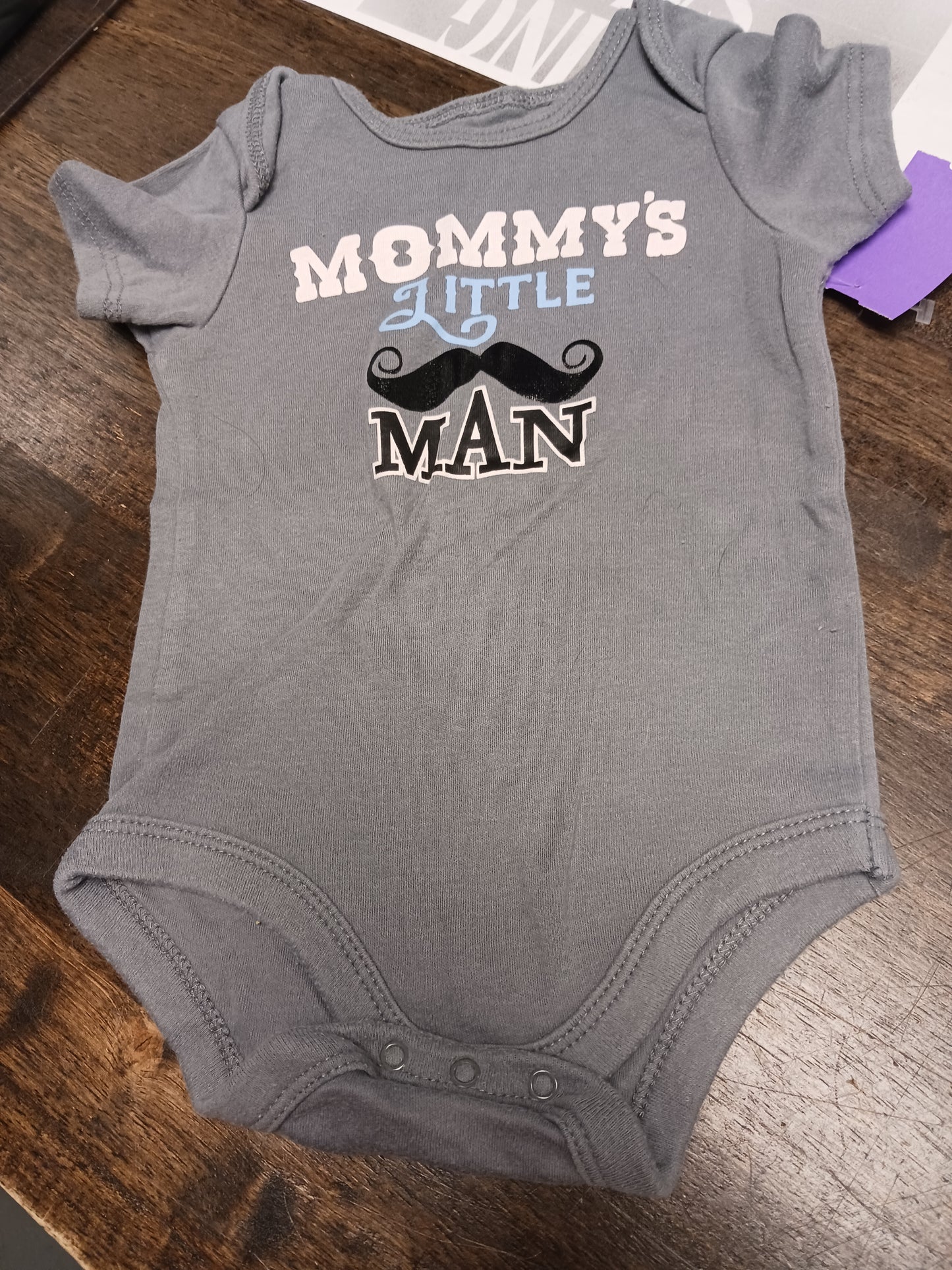 Grey Mommy's Little Man Wonder Nation Onesie, 12M B