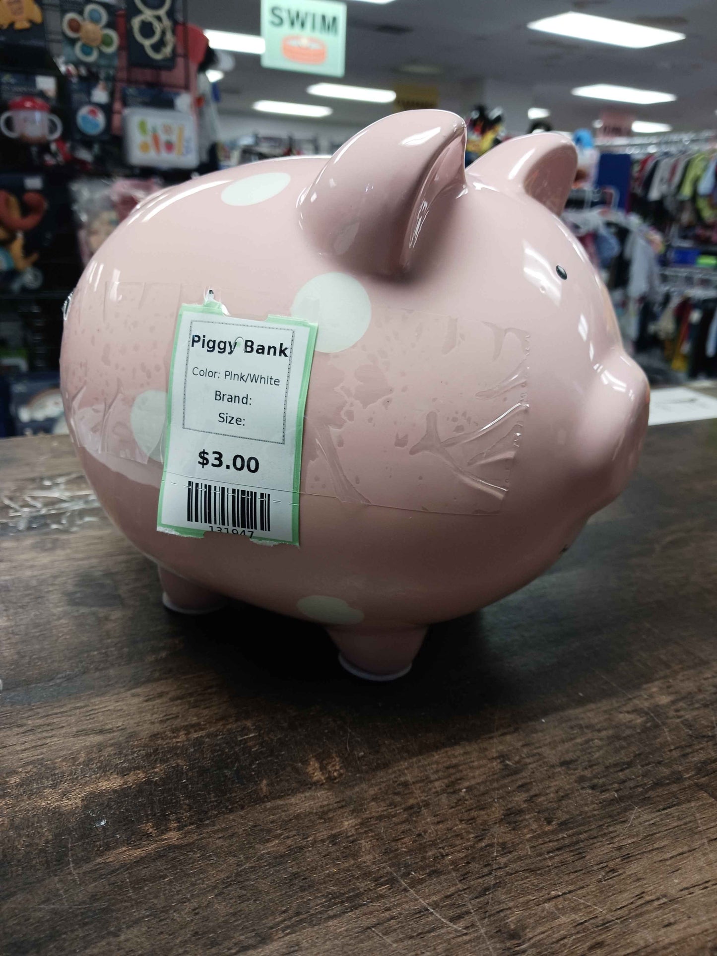 Pink/White  Piggy Bank