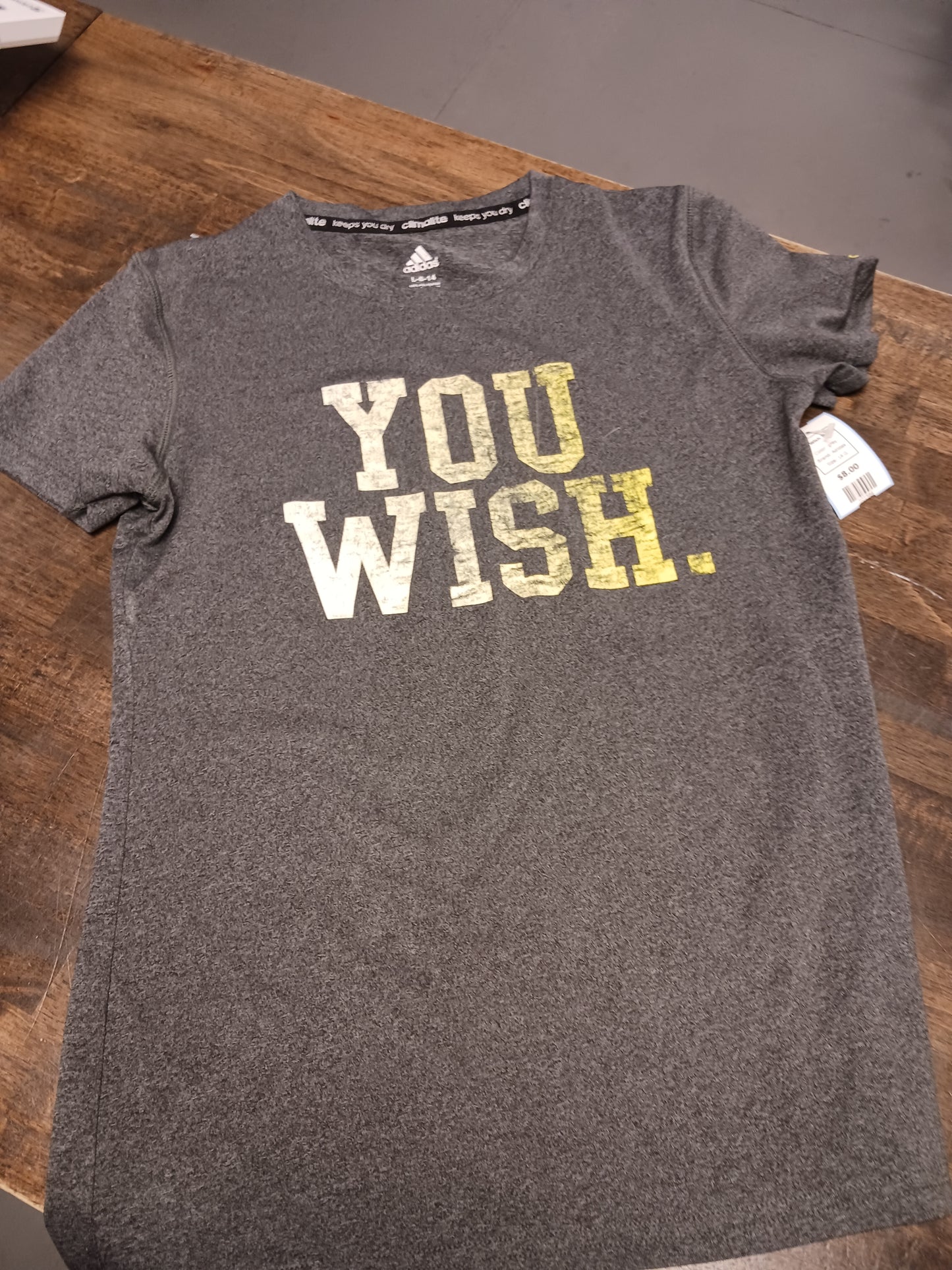 grey Adidas You Wish Tshirt, 14 G