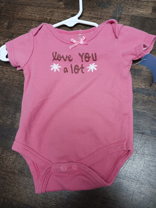 Pink Love You A Lot Baby Gear Onesie, 6-9M G