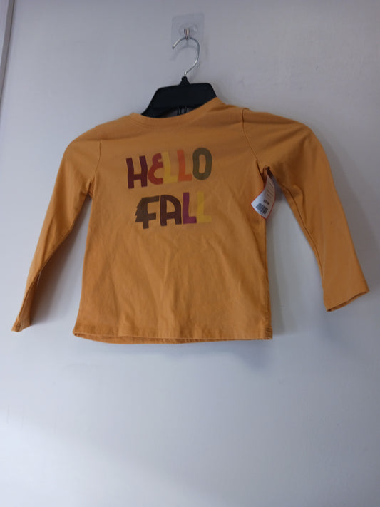 Yellow Hello Fall Cat & Jack Longsleeve Shirt, 5T G