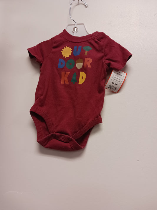Burgandy Outdoor Kid Garanimals Onesie, 0-3M B