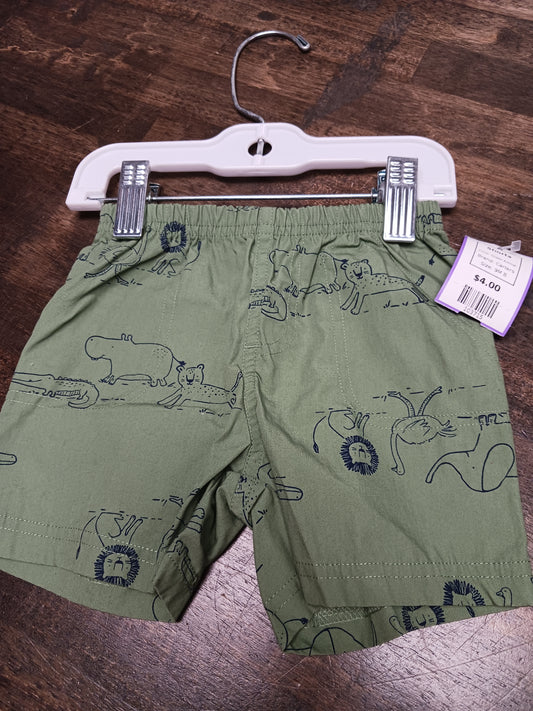 Green Animal Carters Shorts, 9M B